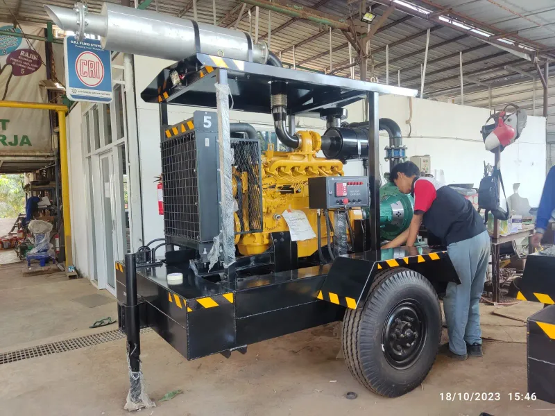 Mobile trailer pump unit Arsindo siap mobilisasi ke lokasi proyek