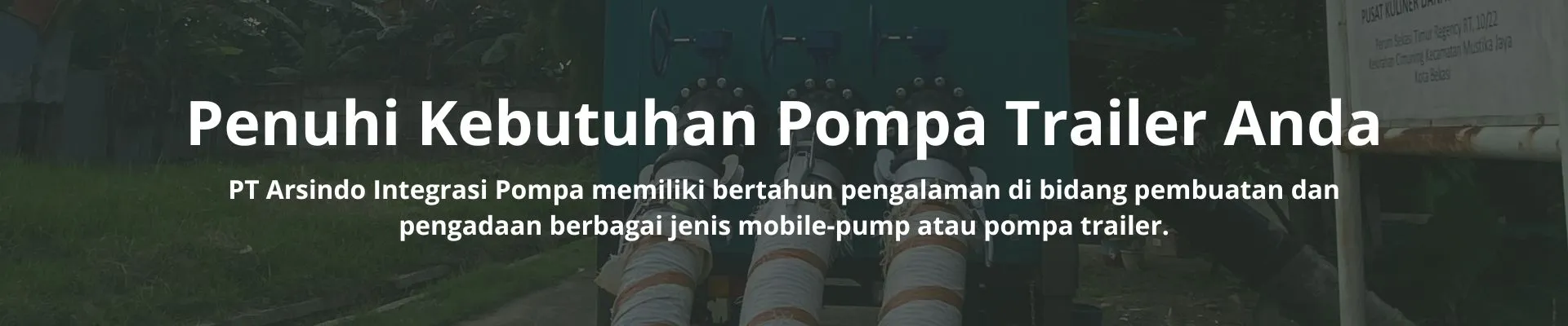 Banner Jual Sewa Pompa Mobile Arsindo